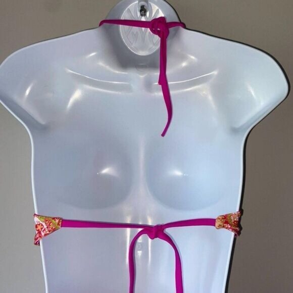 Strappy‎ High-Neck Bikini Top Two Piece Swimsuits Side Strap Bottom Swimwear - Picture 4 of 8